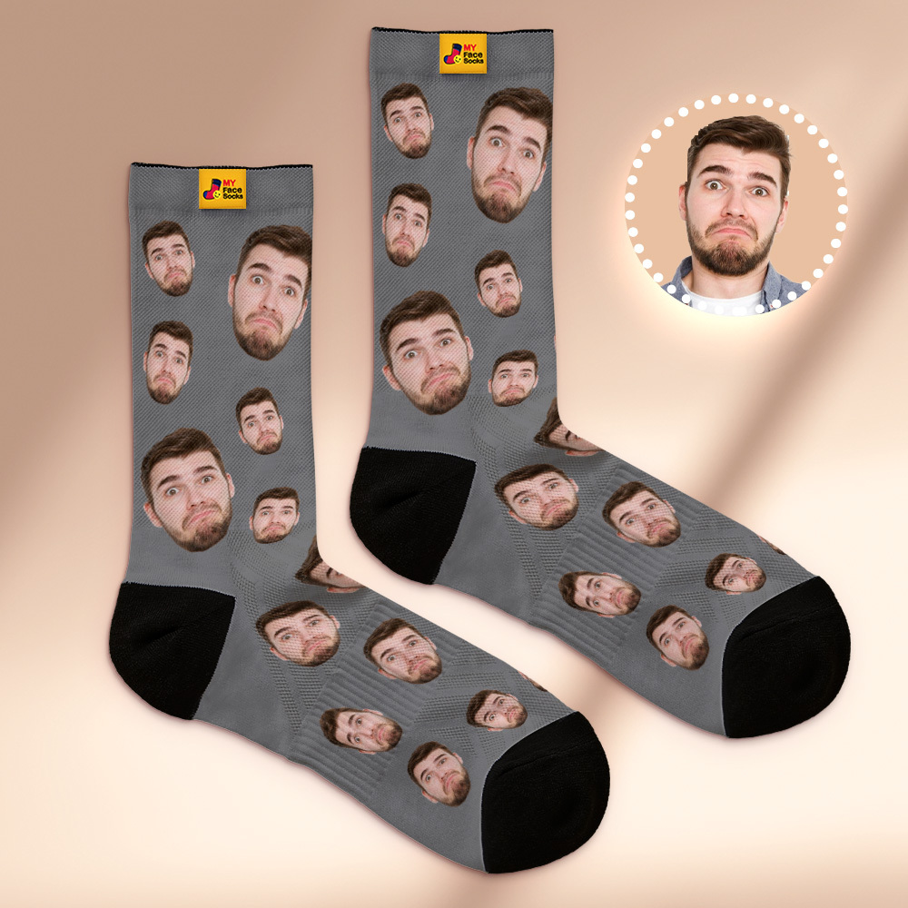 Custom Face Socks Multi -face Breathable Add Pictures Colorful Photo Socks Gifts - MyFaceSocksAU