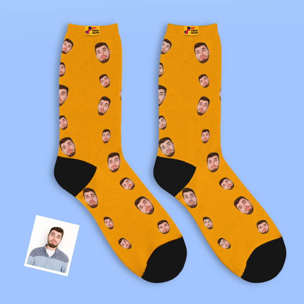 Custom Face Socks Multi -face Breathable Add Pictures Colorful Photo Socks Gifts - MyFaceSocksAU