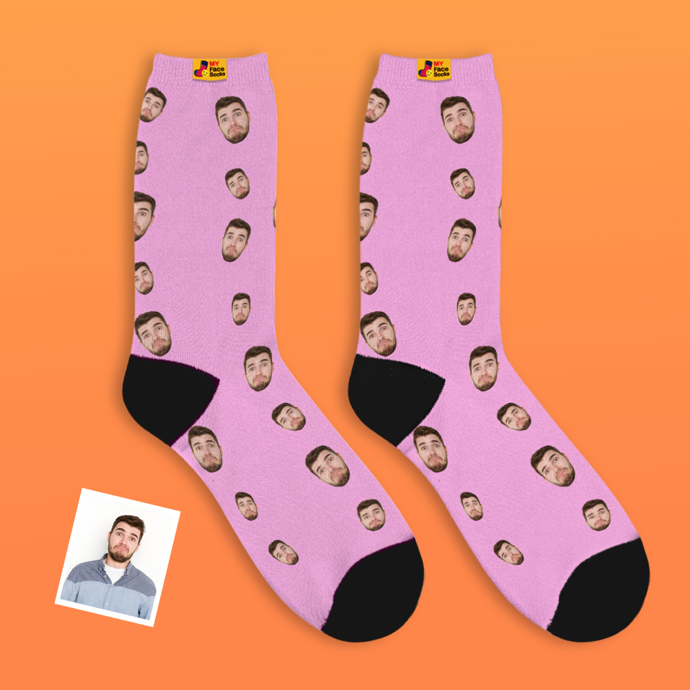 Custom Face Socks Multi -face Breathable Add Pictures Colorful Photo Socks Gifts - MyFaceSocksAU