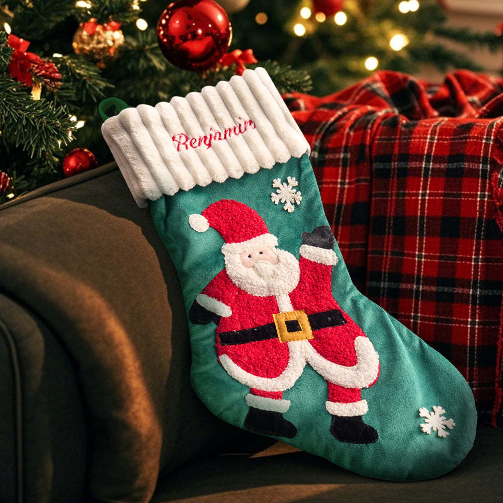Personalized Christmas Stocking with Name Embroidery Christmas Stockings Gift for Family - MyFaceSocksAU