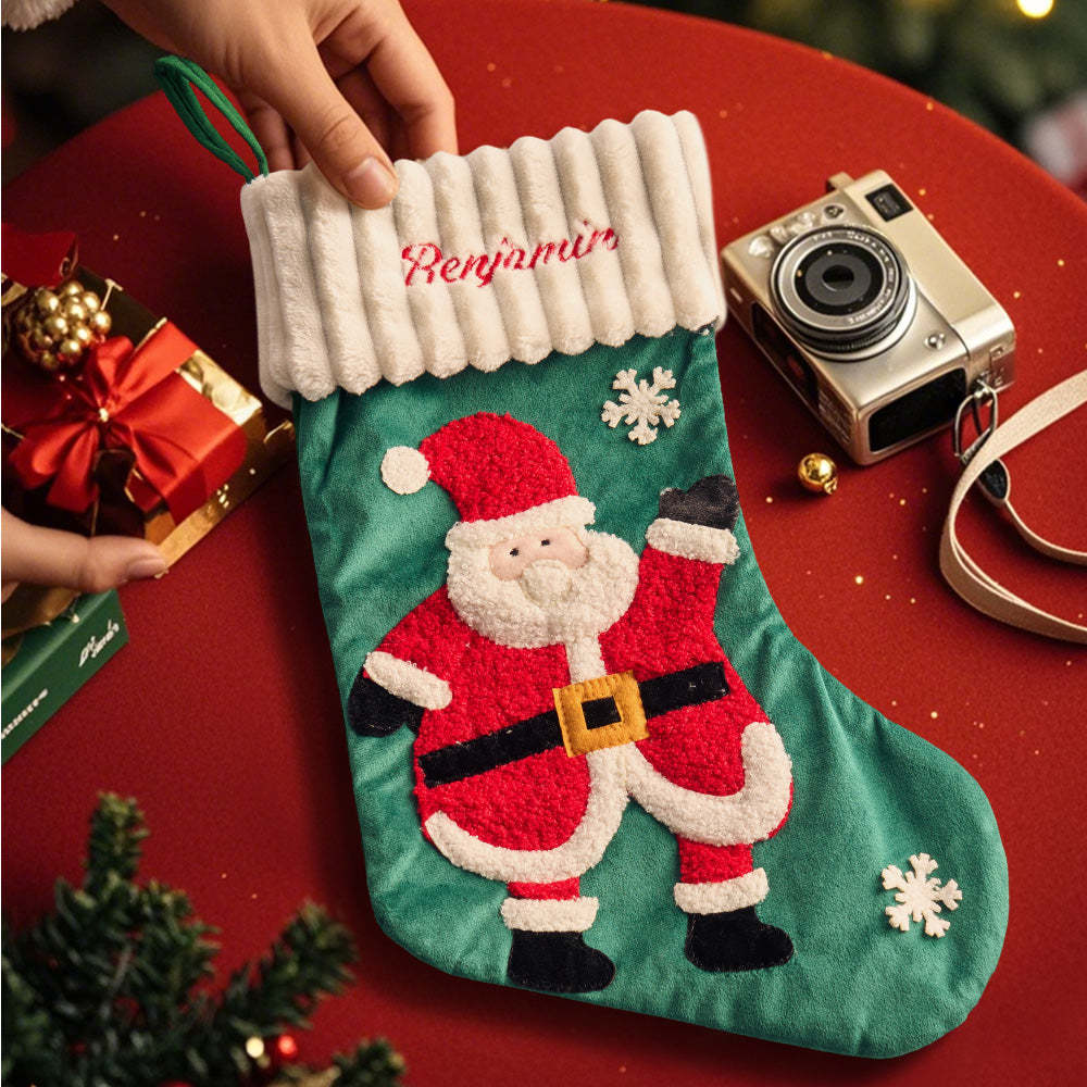 Personalized Christmas Stocking with Name Embroidery Christmas Stockings Gift for Family - MyFaceSocksAU