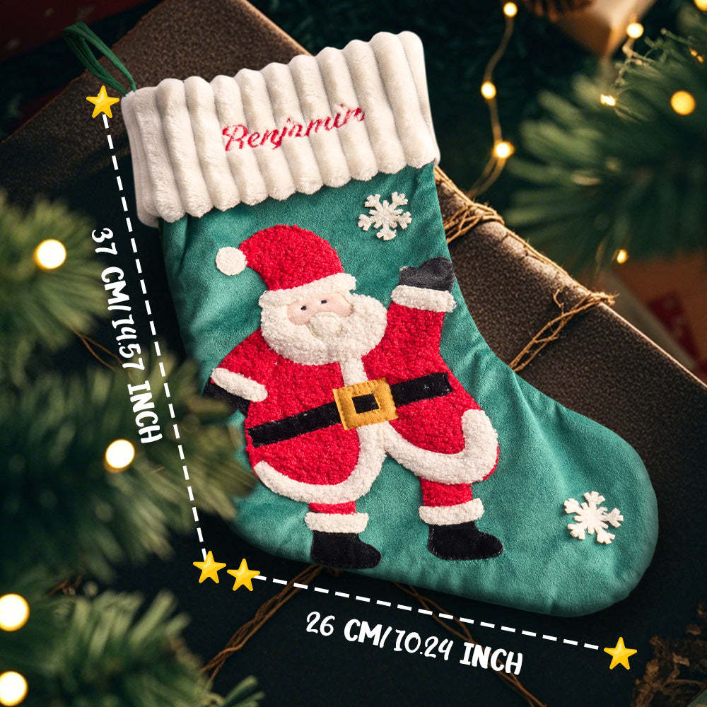 Personalized Christmas Stocking with Name Embroidery Christmas Stockings Gift for Family - MyFaceSocksAU