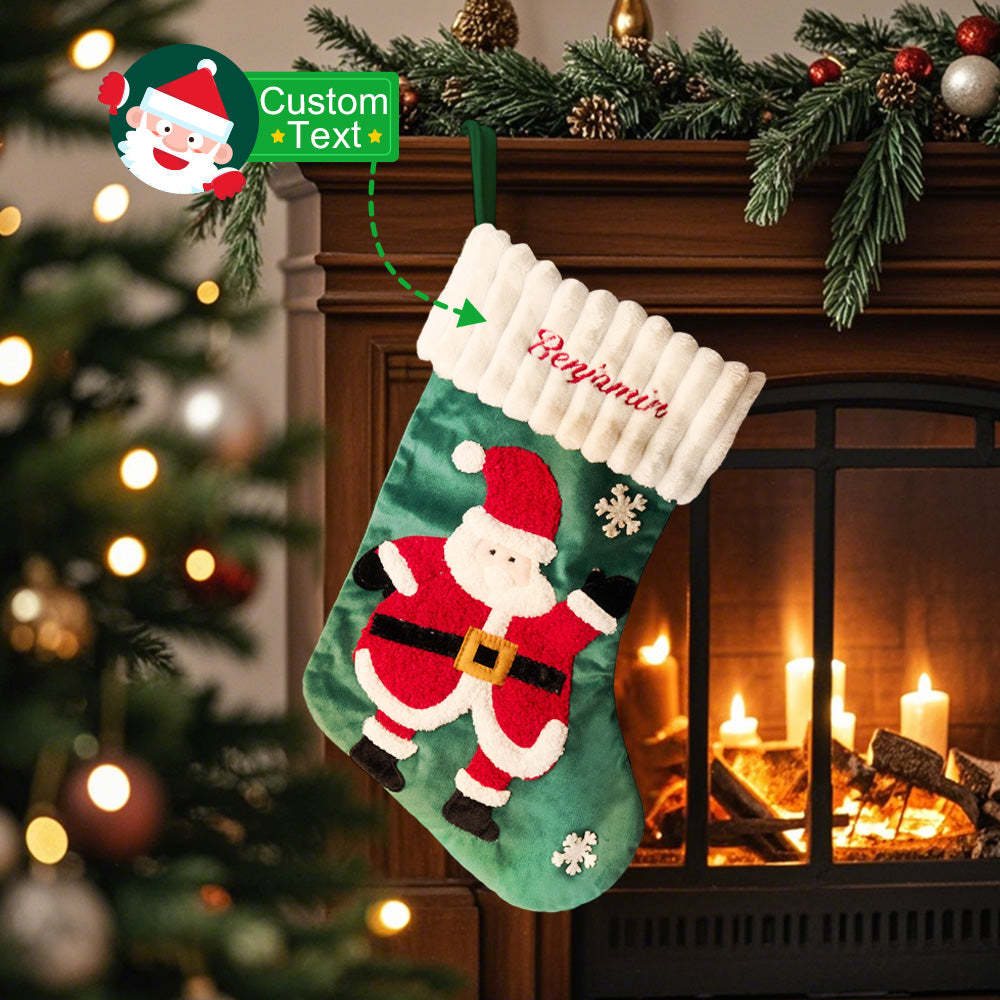 Personalized Christmas Stocking with Name Embroidery Christmas Stockings Gift for Family - MyFaceSocksAU