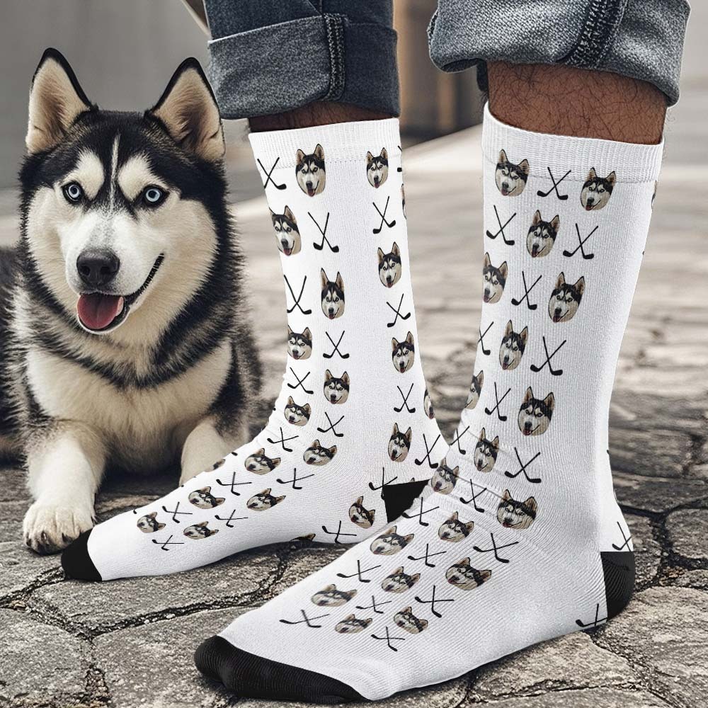 Custom Full Face Socks Golf Club Black Socks Personalized Photo Custom Design Best Gift Idea - MyFaceSocksAU