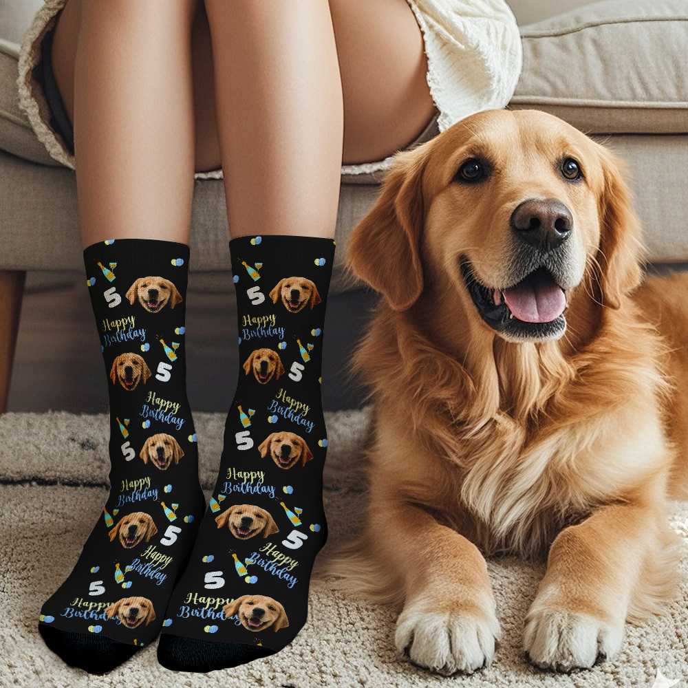 Custom Face Socks Age and Face Socks Birthday Gift Idea Happy Birthday To You - MyFaceSocksAU