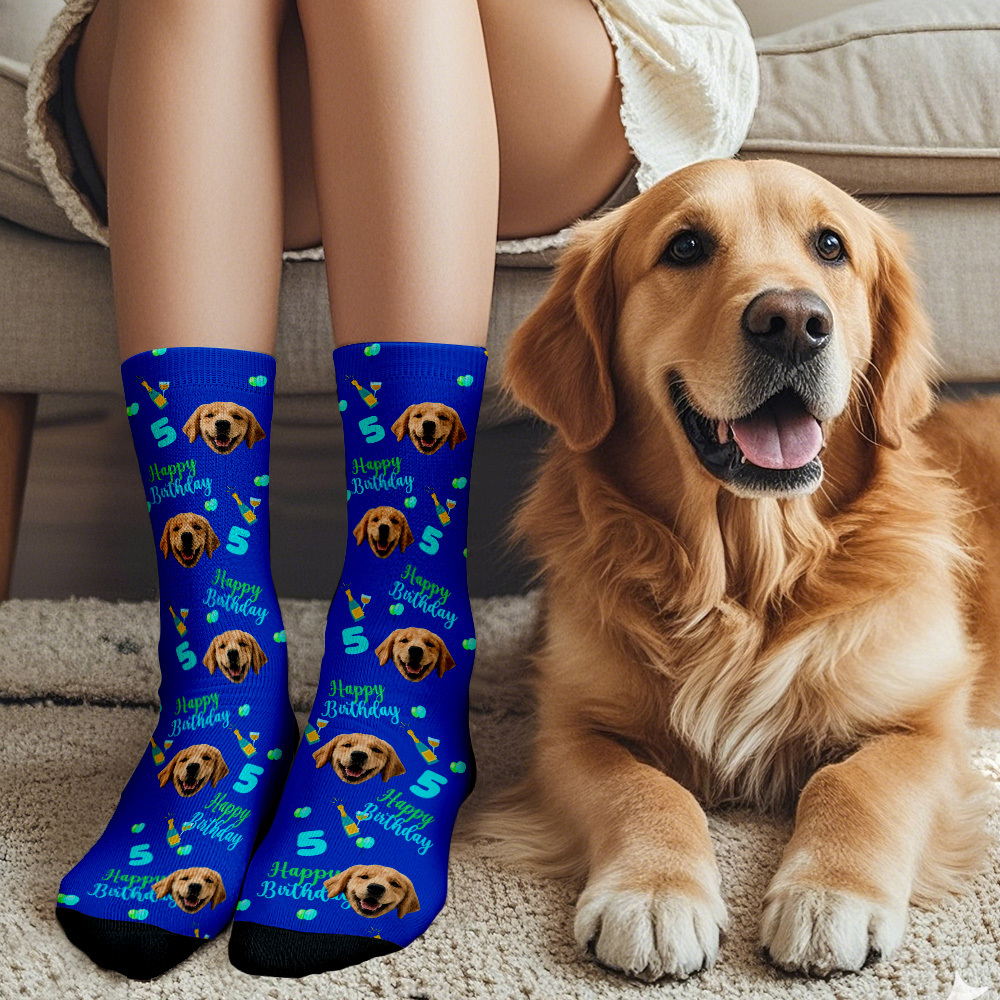 Custom Face Socks Age and Face Socks Birthday Gift Idea Happy Birthday To You - MyFaceSocksAU