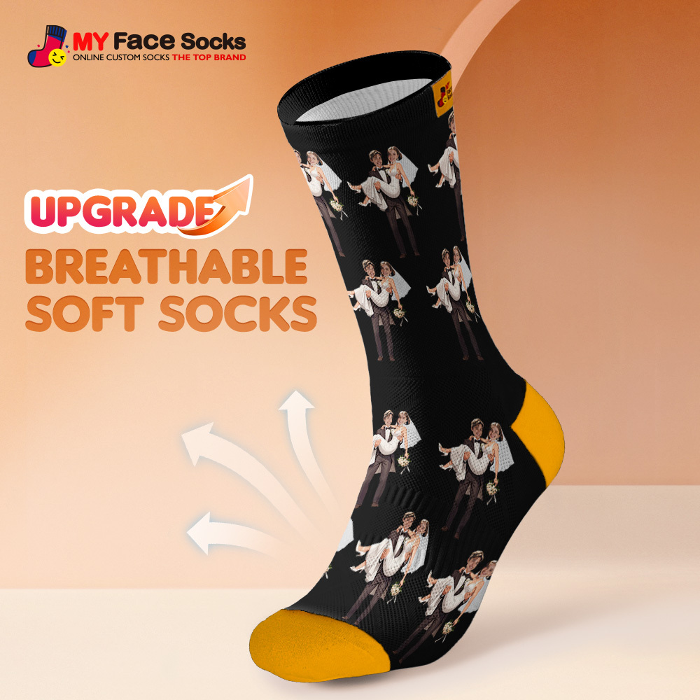 Custom Face Socks #BFF Add Multiple Photos Gift for Besties Personalized Face Socks - MyFaceSocksAU