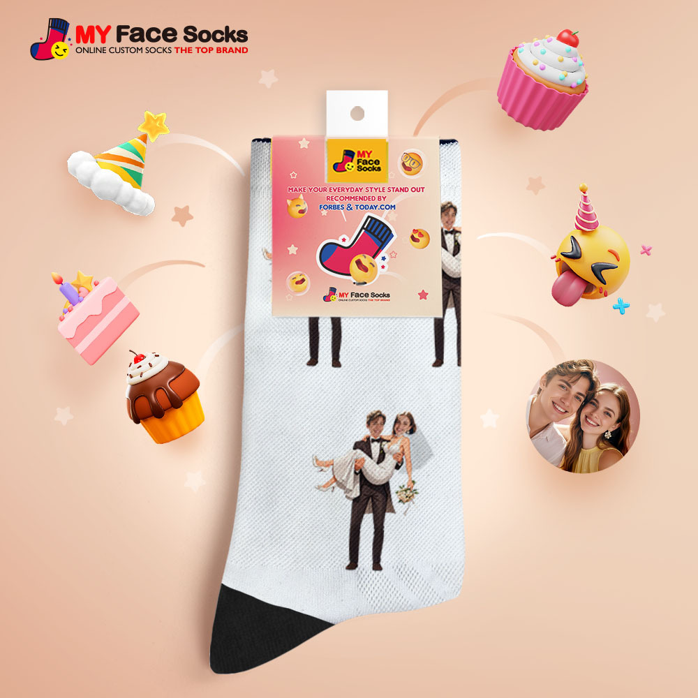 Custom Face Socks #BFF Add Multiple Photos Gift for Besties Personalized Face Socks - MyFaceSocksAU
