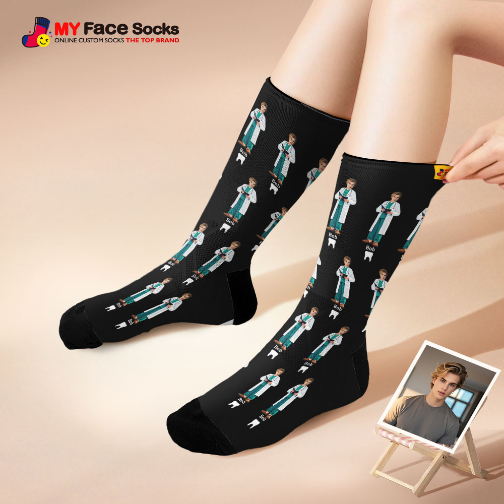 Custom Face Socks #BFF Add Multiple Photos Gift for Besties Personalized Face Socks - MyFaceSocksAU