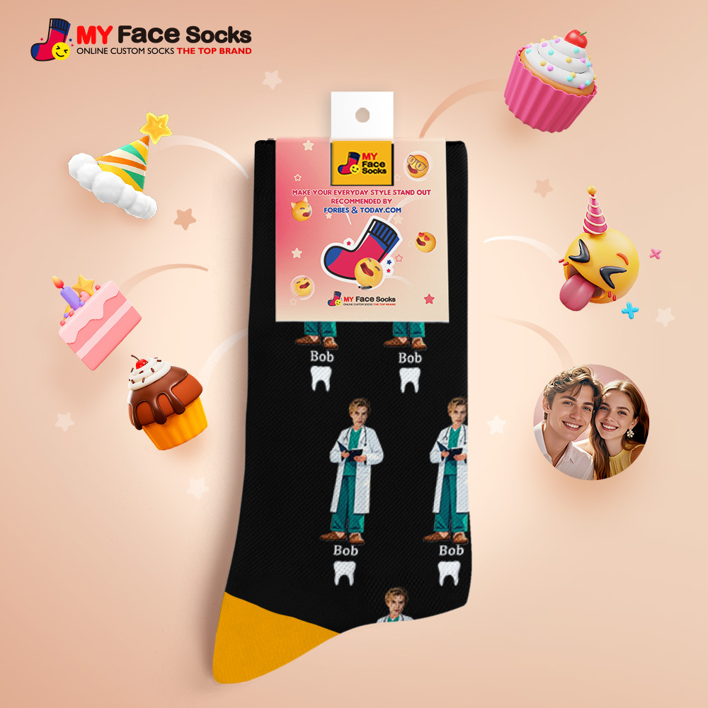 Custom Face Socks #BFF Add Multiple Photos Gift for Besties Personalized Face Socks - MyFaceSocksAU
