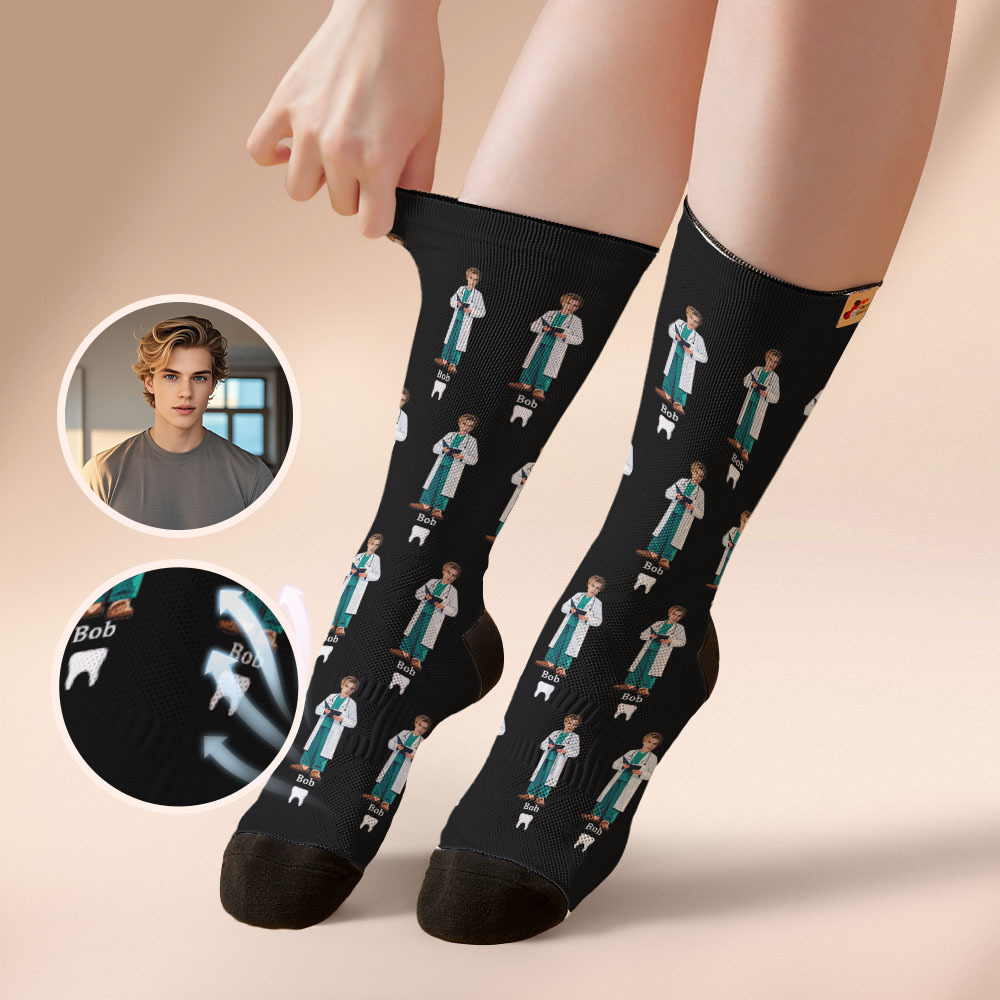 Custom Face Socks #BFF Add Multiple Photos Gift for Besties Personalized Face Socks - MyFaceSocksAU