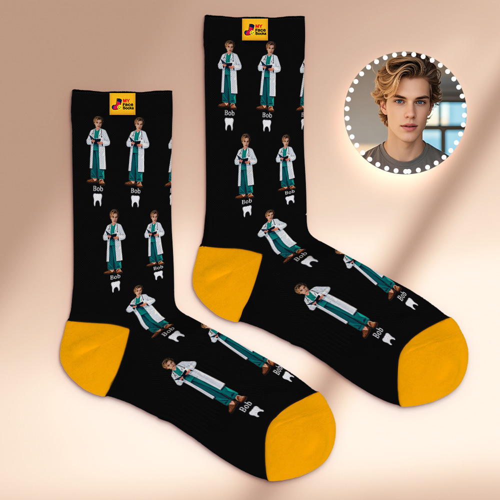 Custom Face Socks #BFF Add Multiple Photos Gift for Besties Personalized Face Socks - MyFaceSocksAU