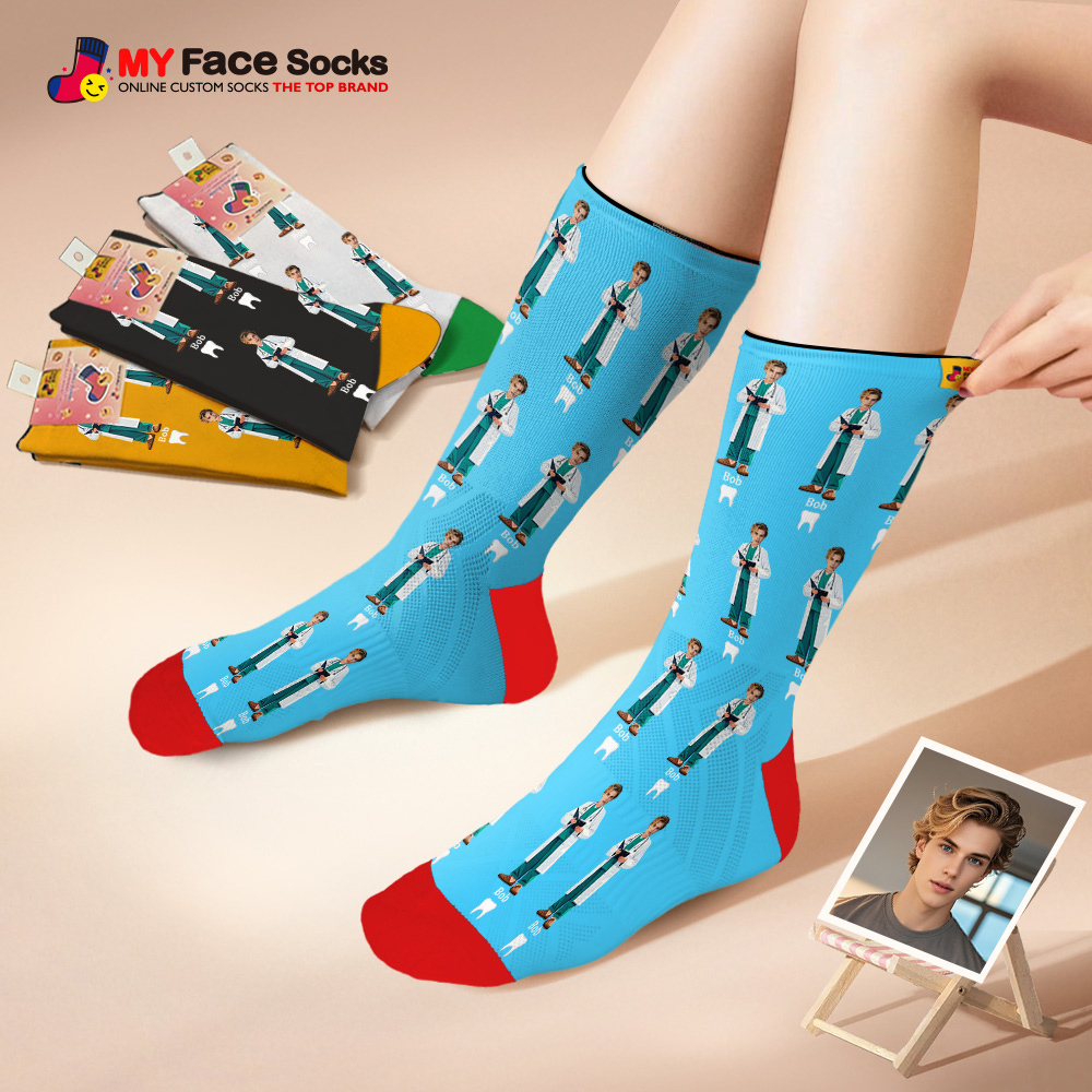 Custom Face Socks #BFF Add Multiple Photos Gift for Besties Personalized Face Socks - MyFaceSocksAU