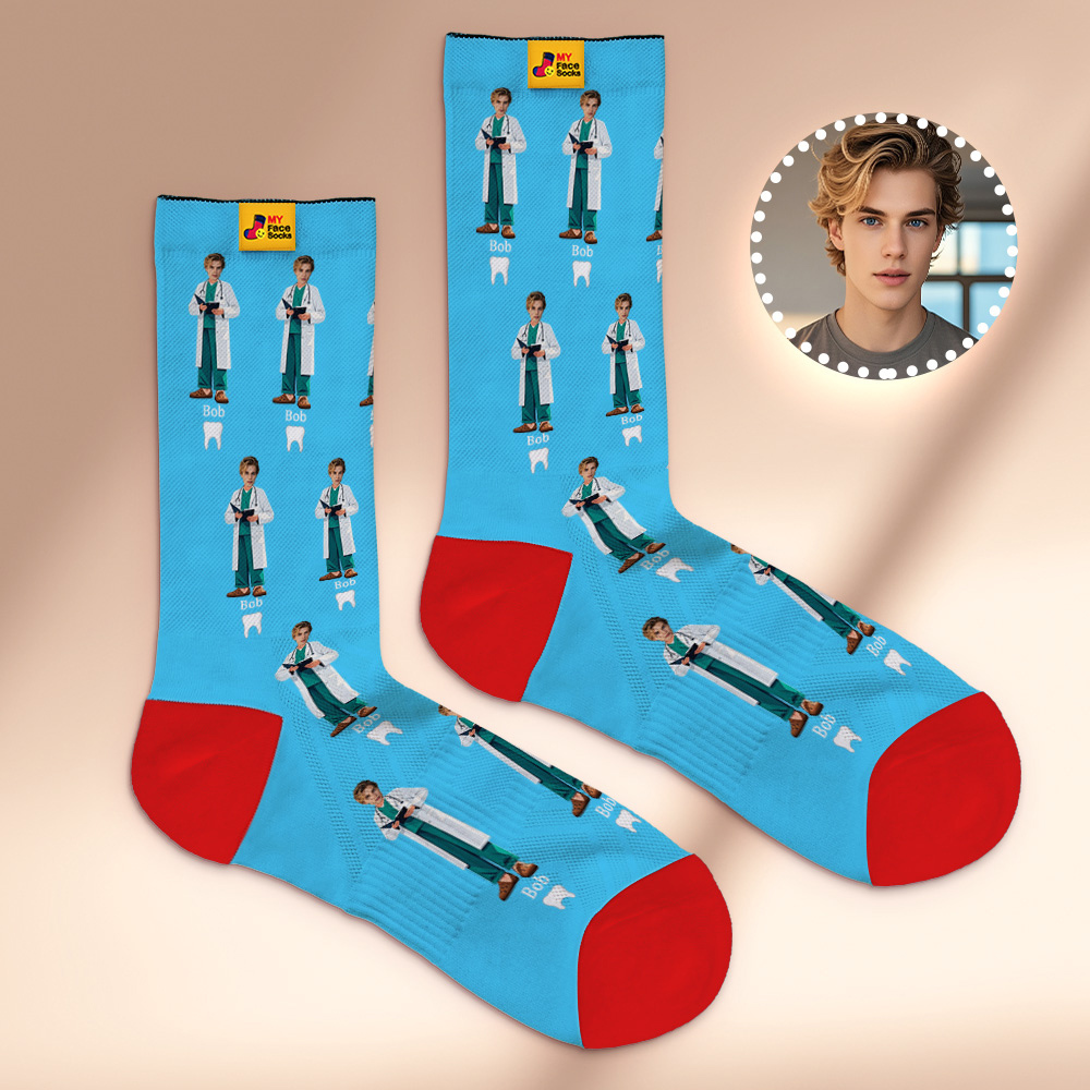 Custom Face Socks #BFF Add Multiple Photos Gift for Besties Personalized Face Socks - MyFaceSocksAU