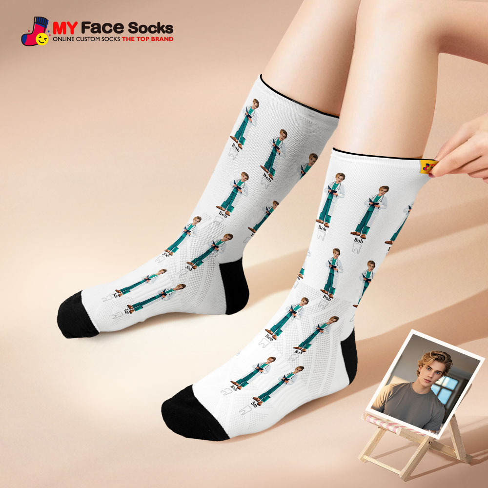 Custom Face Socks #BFF Add Multiple Photos Gift for Besties Personalized Face Socks - MyFaceSocksAU