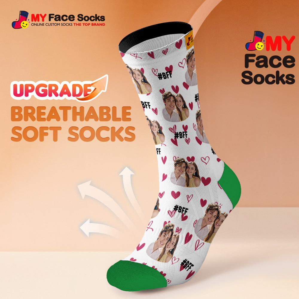 Personalized Couple Gift with Your Photo Custom Photo Socks for Wedding Anniversary or Engagement Gift - MyFaceSocksAU