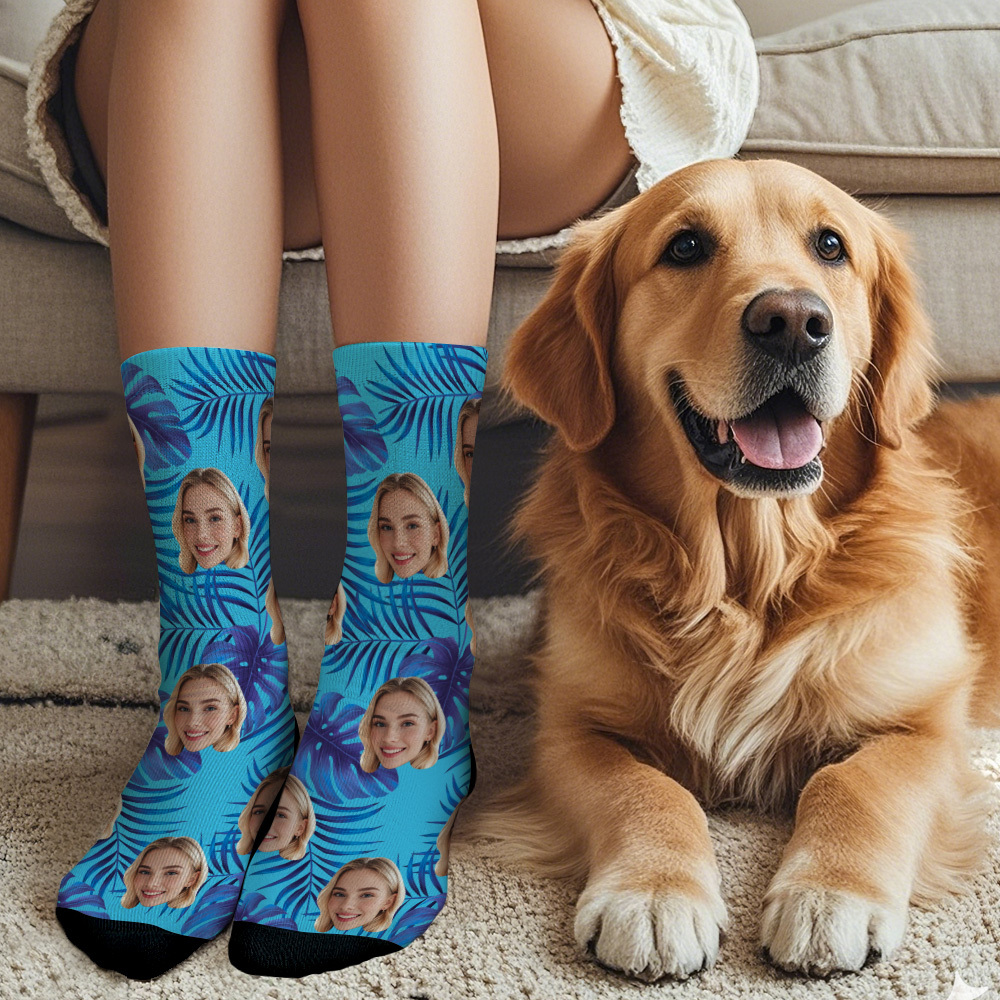 Personalized Face Socks with Photos Custom BIg Face Socks for Couples Funny Gift Idea - MyFaceSocksAU