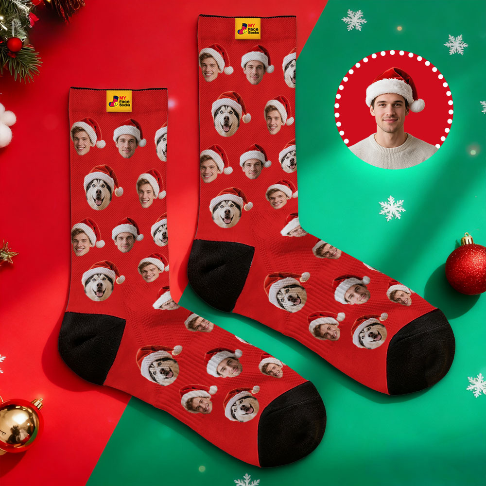 Christmas Gift Custom Face Socks Personalized Socks with Faces Photo Funny Gift Photo Family Socks