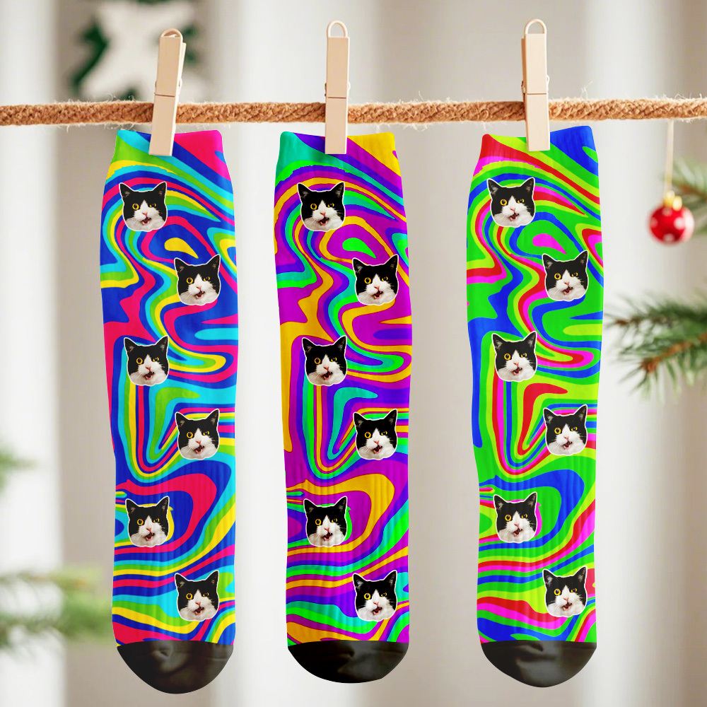 Christmas Gifts Custom Funny Face Socks Personalized Funny Custom Design Best Gift Idea for Xmas - MyFaceSocksAU