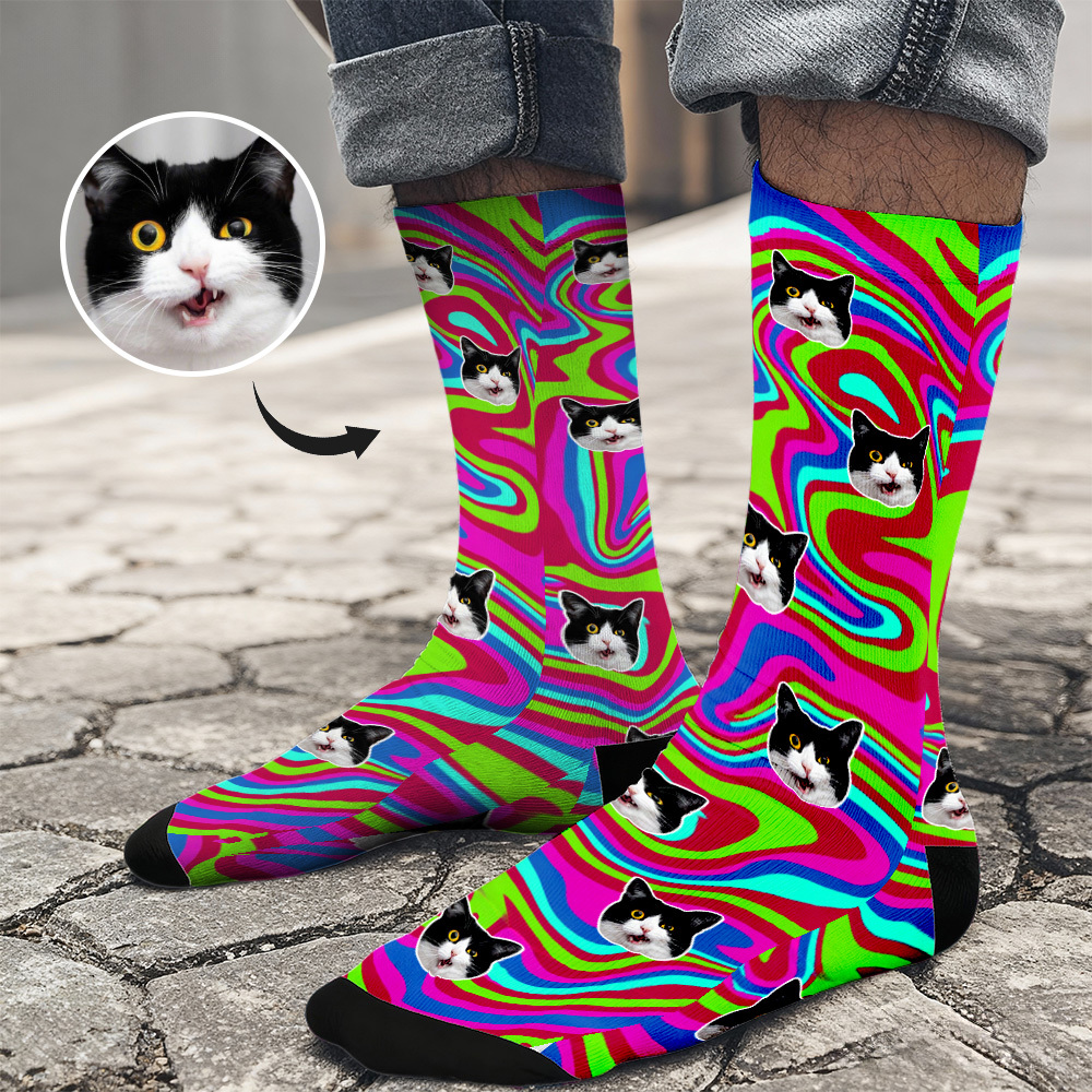 Christmas Gifts Custom Funny Face Socks Personalized Funny Custom Design Best Gift Idea for Xmas - MyFaceSocksAU