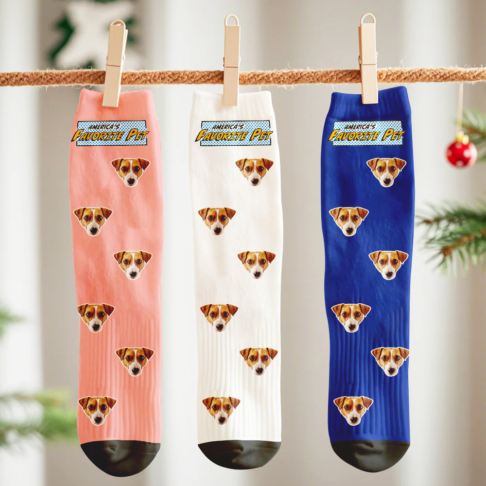 Christmas Socks Custom Face Socks Personalized Funny Custom Design Best Gift Idea for Xmas