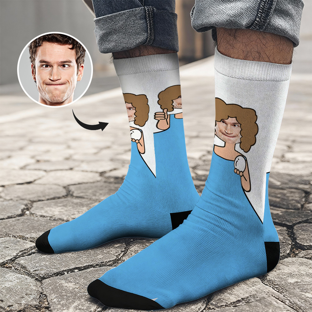 Christmas Gifts Custom Funny Face Socks Personalized Funny Custom Design Best Gift Idea for Xmas - MyFaceSocksAU