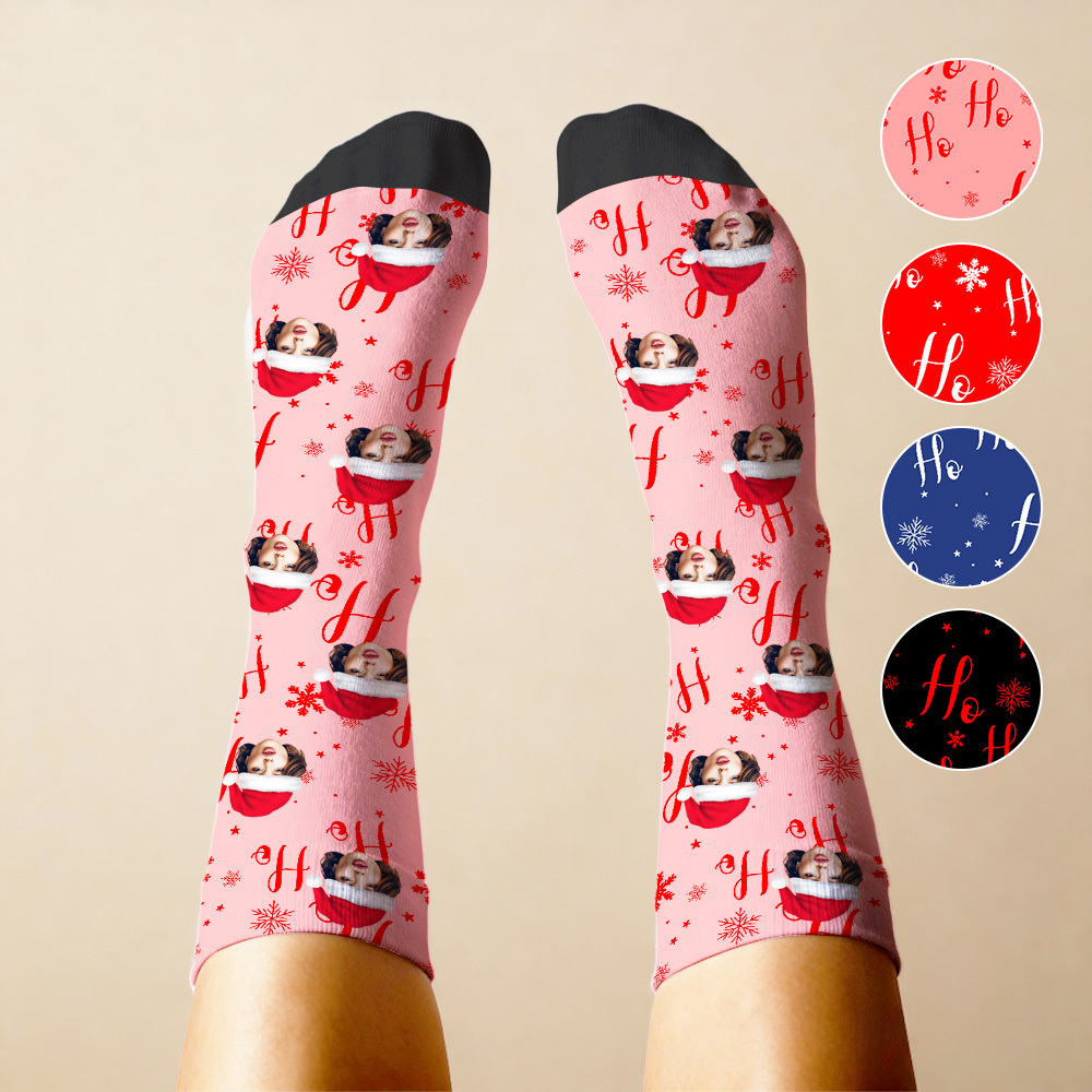 Christmas Gifts Custom Funny Face Socks Personalized Funny Custom Design Best Gift Idea for Xmas - MyFaceSocksAU