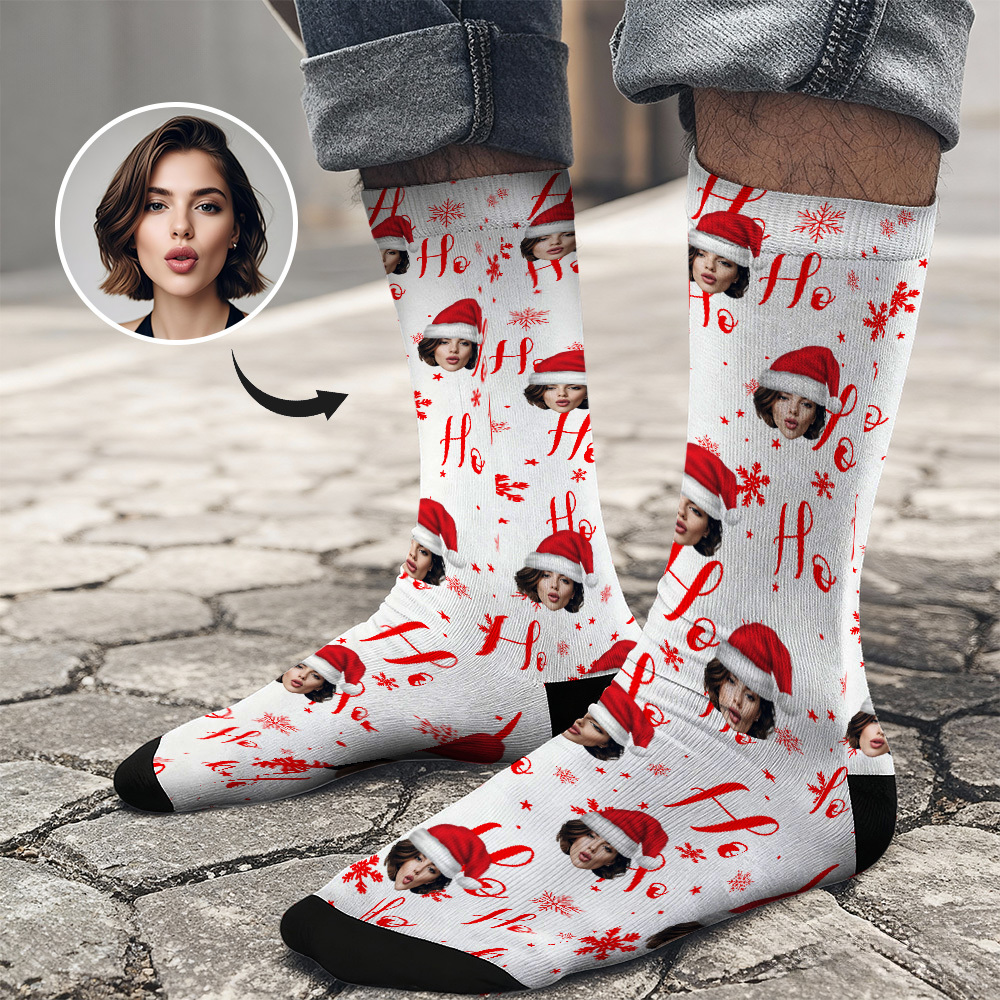 Christmas Gifts Custom Funny Face Socks Personalized Funny Custom Design Best Gift Idea for Xmas - MyFaceSocksAU