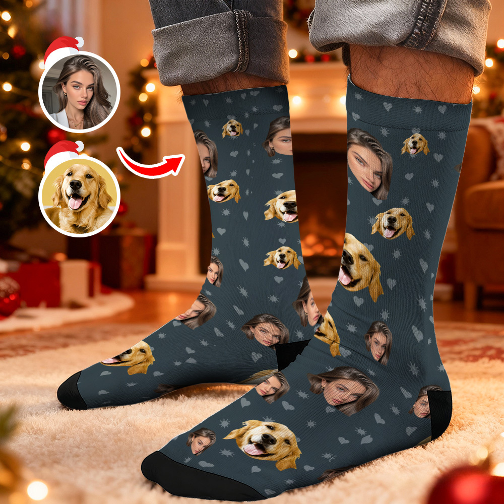 Personalized Christmas Socks Custom Face Socks Personalized Funny Christmas Face Socks Gift - MyFaceSocksAU