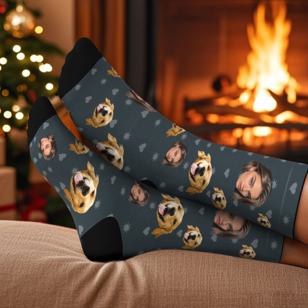 Personalized Christmas Socks Custom Face Socks Personalized Funny Christmas Face Socks Gift - MyFaceSocksAU