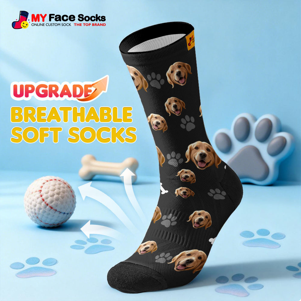 Custom Cute Pet Theme Face Socks Personalized Pet Lover Gift Socks with Photo - MyFaceSocksAU