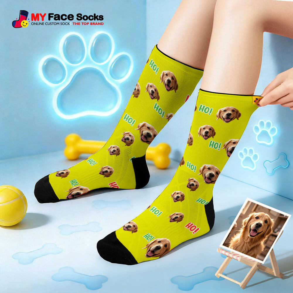 Custom Cute Pet Theme Face Socks Personalized Pet Lover Gift Socks with Photo - MyFaceSocksAU