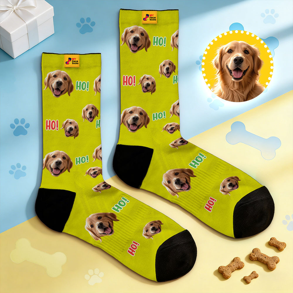 Custom Cute Pet Theme Face Socks Personalized Pet Lover Gift Socks with Photo - MyFaceSocksAU