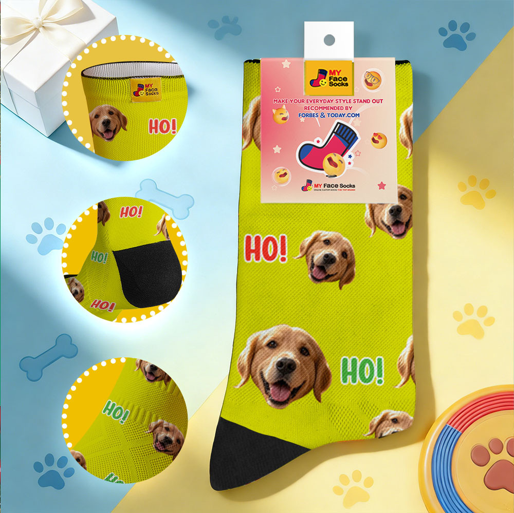 Custom Cute Pet Theme Face Socks Personalized Pet Lover Gift Socks with Photo - MyFaceSocksAU