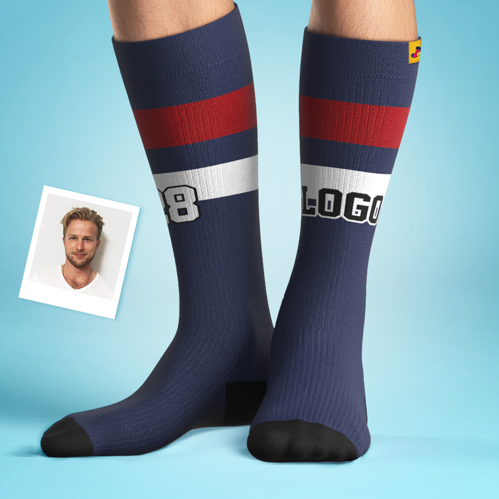Custom Face Compression Socks Personalized Knee-High Socks Sport Theme Knee-High Socks Gift For Sportsman - MyFaceSocksAU