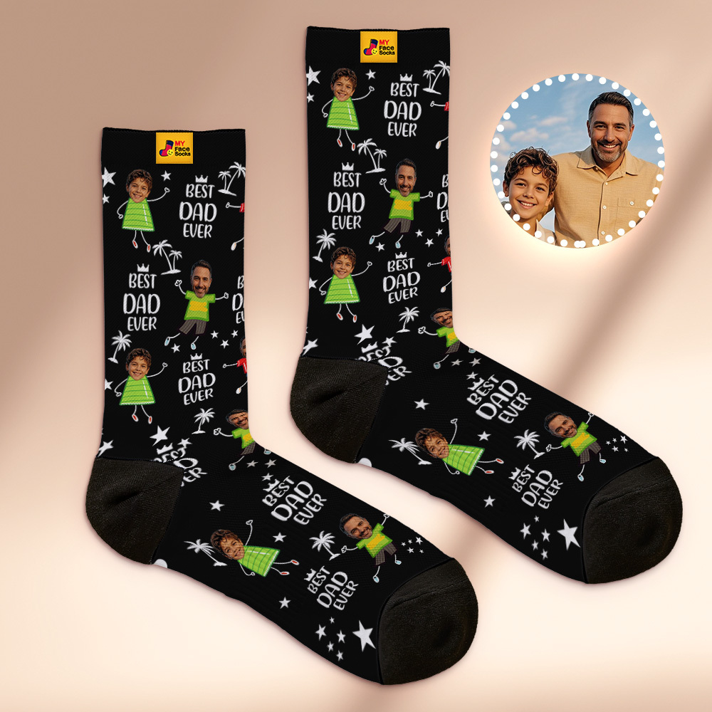 Custom Face Socks Personalized Photo Socks for Dad Fathers Day Gift - MyFaceSocksAU