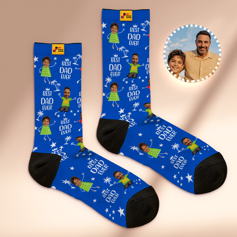 Custom Face Socks Personalized Photo Socks for Dad Fathers Day Gift - MyFaceSocksAU