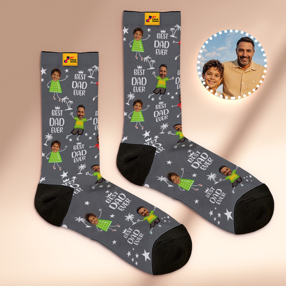Custom Face Socks Personalized Photo Socks for Dad Fathers Day Gift - MyFaceSocksAU