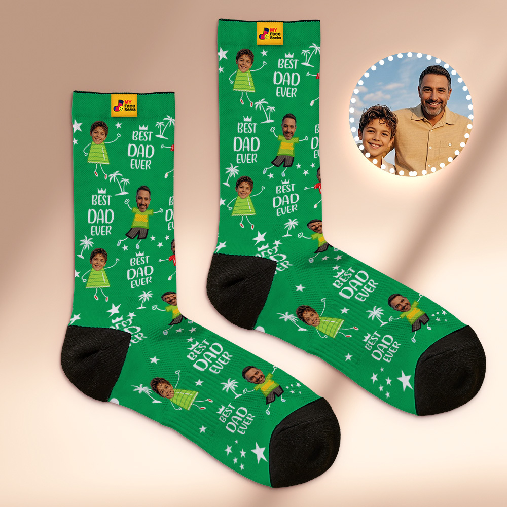 Custom Face Socks Personalized Photo Socks for Dad Fathers Day Gift - MyFaceSocksAU