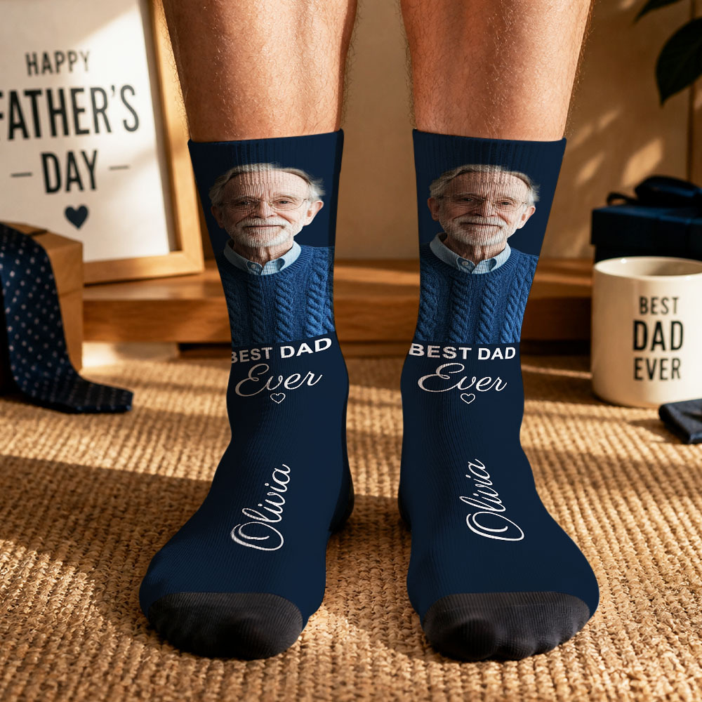 Personalized Dad Theme Socks Father’s Day Socks Custom Dad Socks Gift Socks Father’s Day Socks