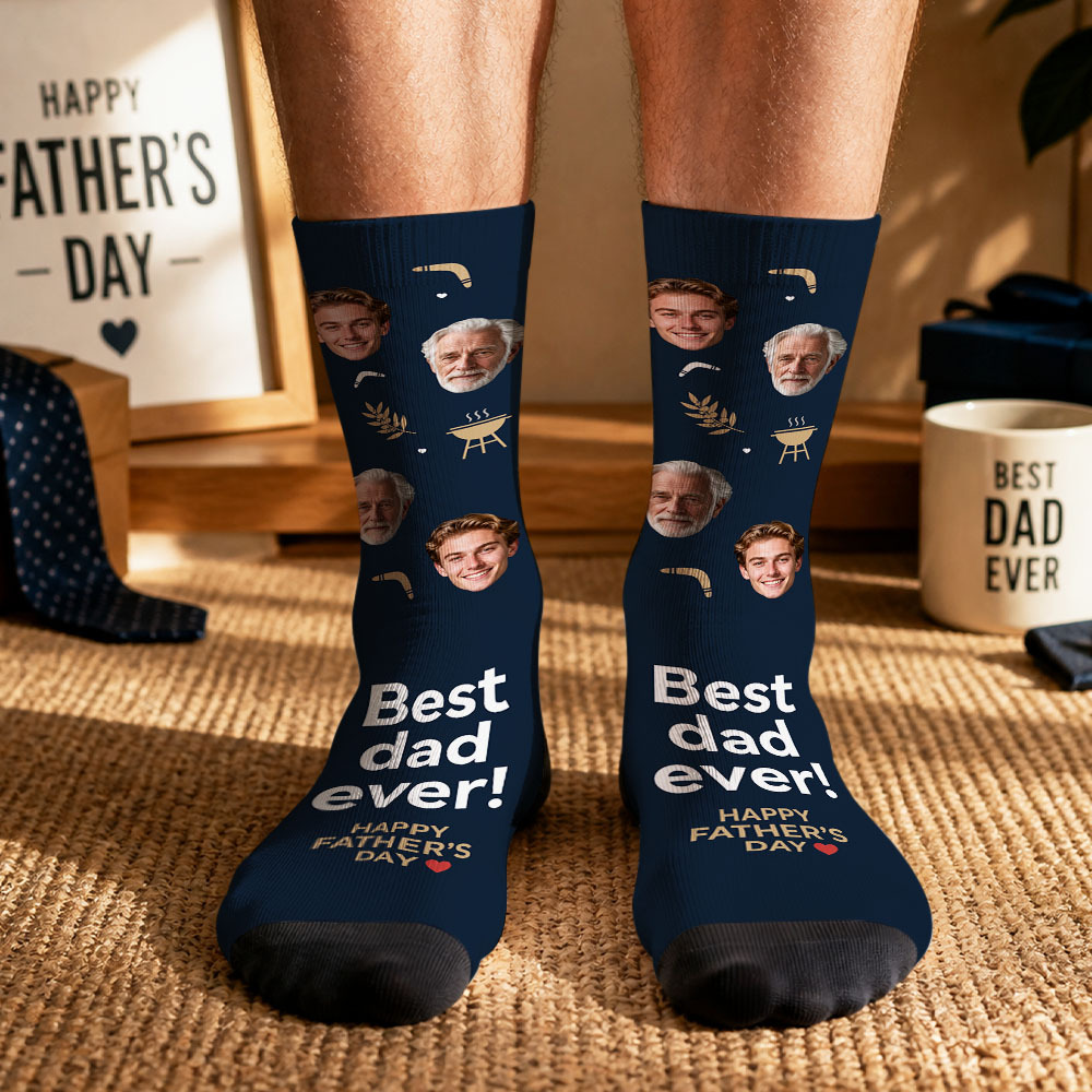 Personalized Dad Theme Socks Father’s Day Socks Custom Dad Socks Gift Socks Father’s Day Socks
