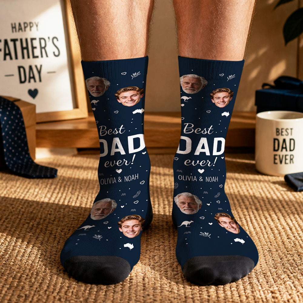 Personalized Dad Theme Socks Father’s Day Socks Custom Dad Socks Gift Socks Father’s Day Socks
