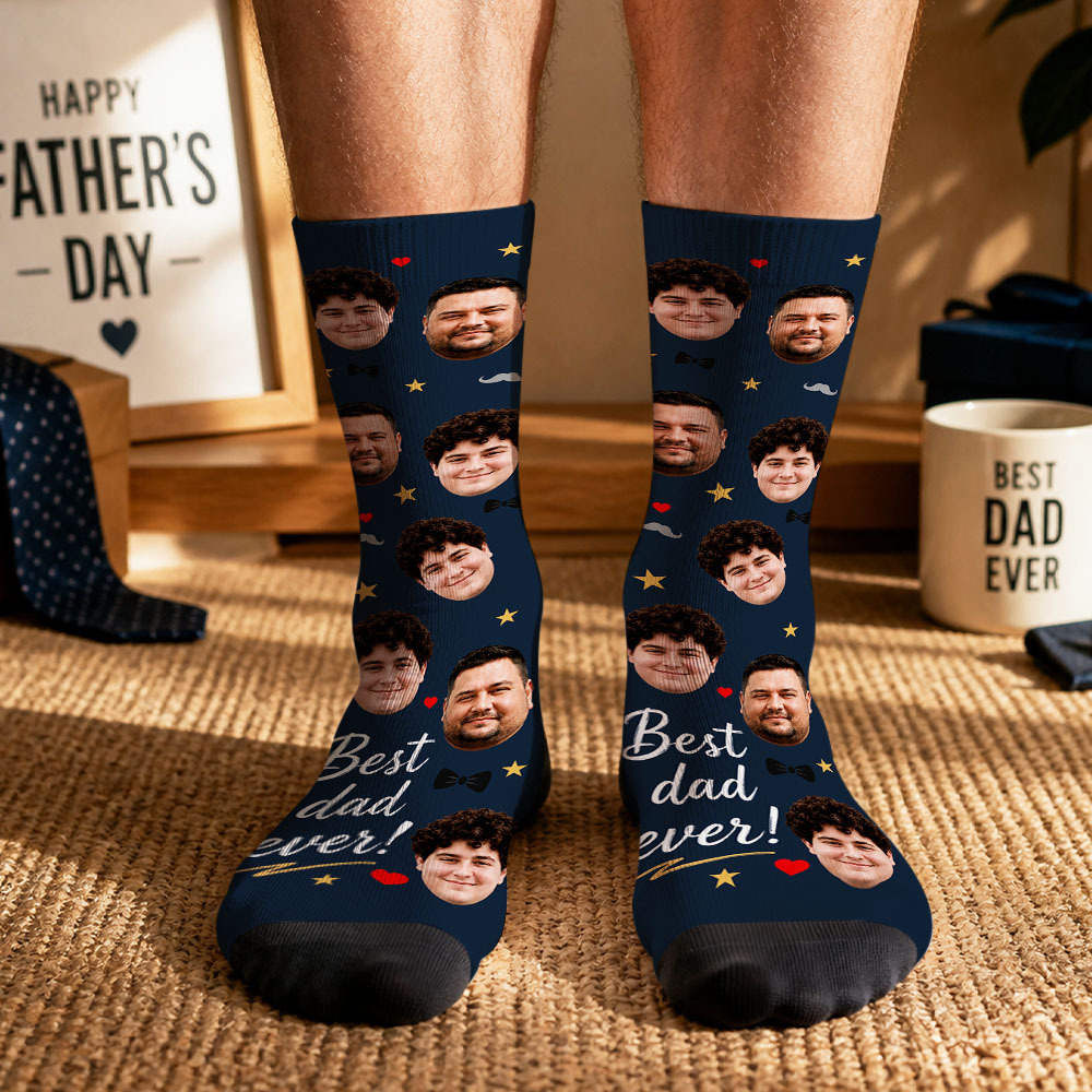Personalized Dad Theme Socks Father’s Day Socks Custom Dad Socks Gift Socks Father’s Day Socks