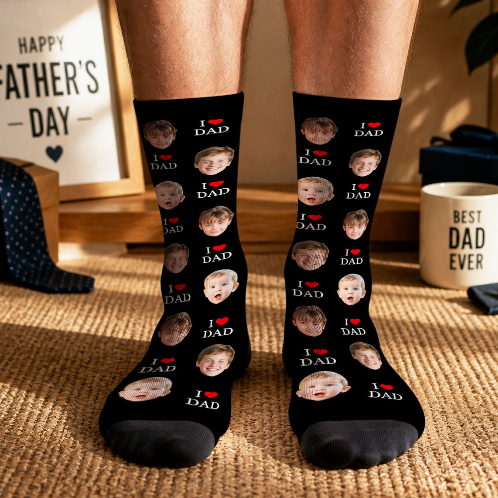 Personalized Dad Theme Socks Father’s Day Socks Custom Dad Socks Gift Socks Father’s Day Socks