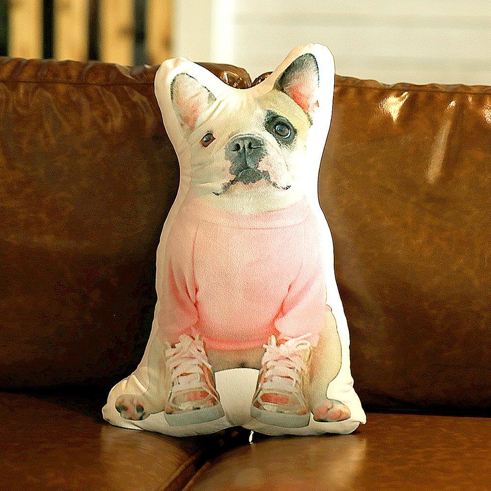 Custom Pet Photo Face Pillow 3D Portrait Pillow-Bulldogpet - MyFaceSocksAU