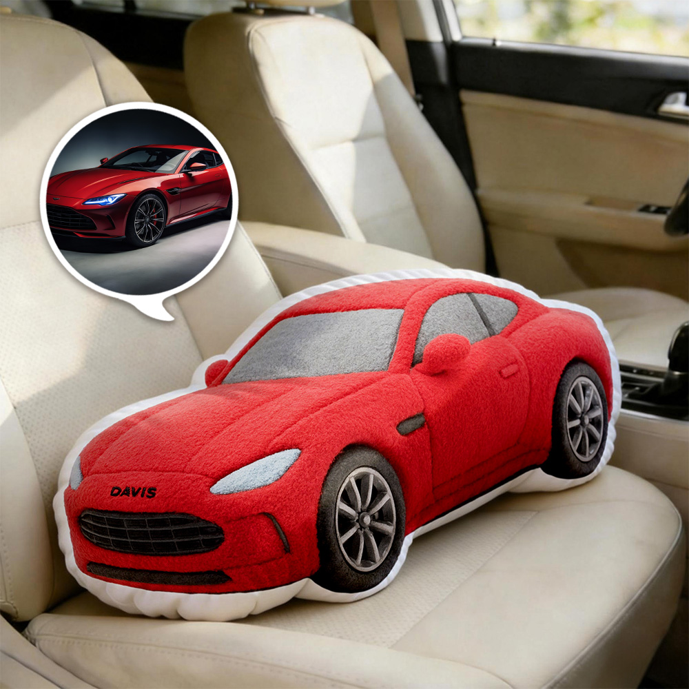 Custom Car Lover Photo Pillow Personalized Photo Pillow Best Girlfriend Minime Pillow  Minime Doll Anime Style Valentine's Day Gifts