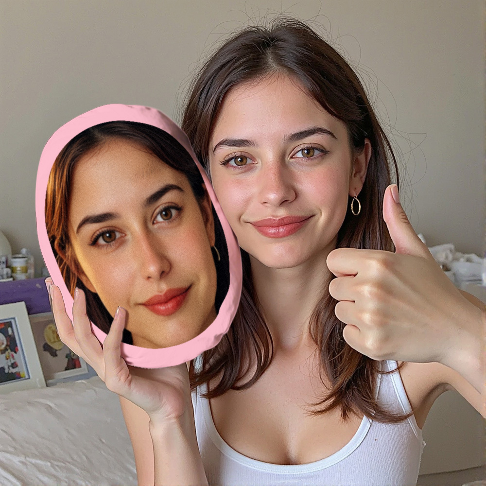 Custom Double Sided Mush Cush Big Face Pillow Funny Face Pillow - MyFaceSocksAU