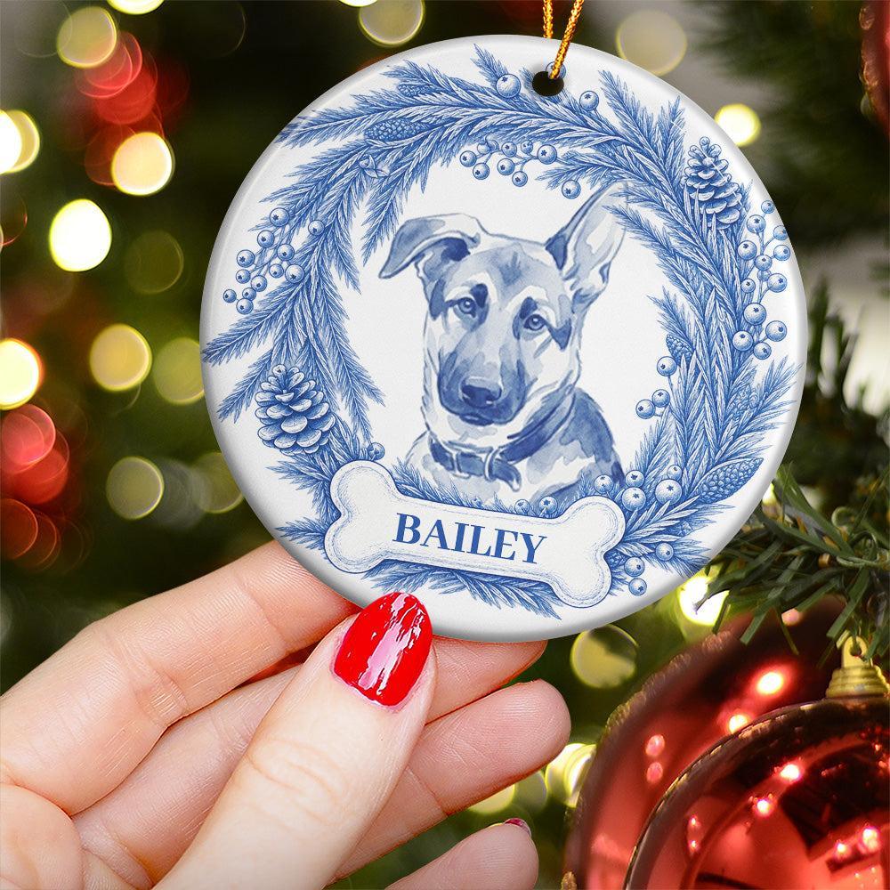 Personalized Pet Christmas Ornament - Custom Name Dog Cat Memorial Gift for Holiday Tree Decor - MyFaceSocksAU