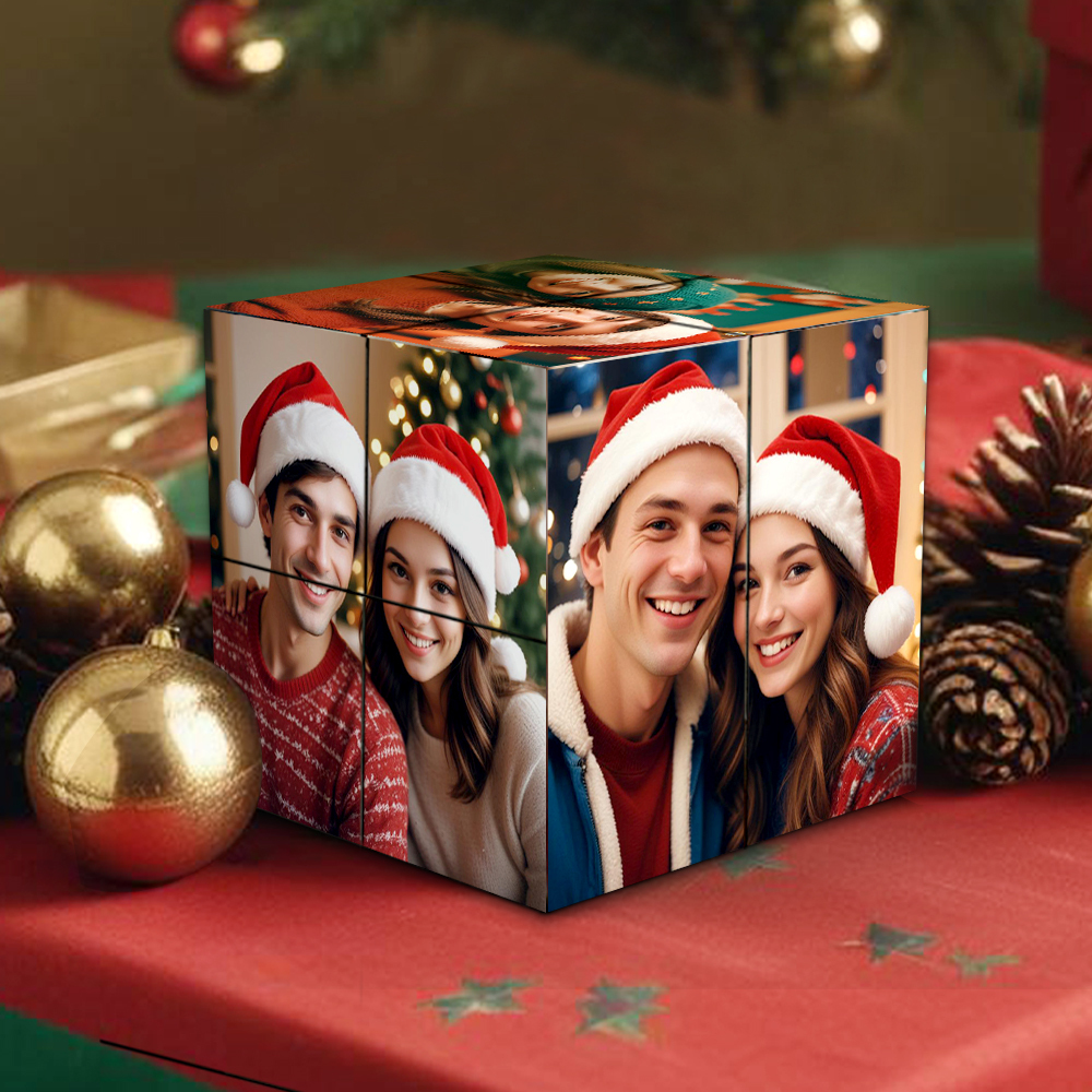 Custom Photo Rubic's Cube Multiphoto Colorful Rubic's Cube Christmas Gift