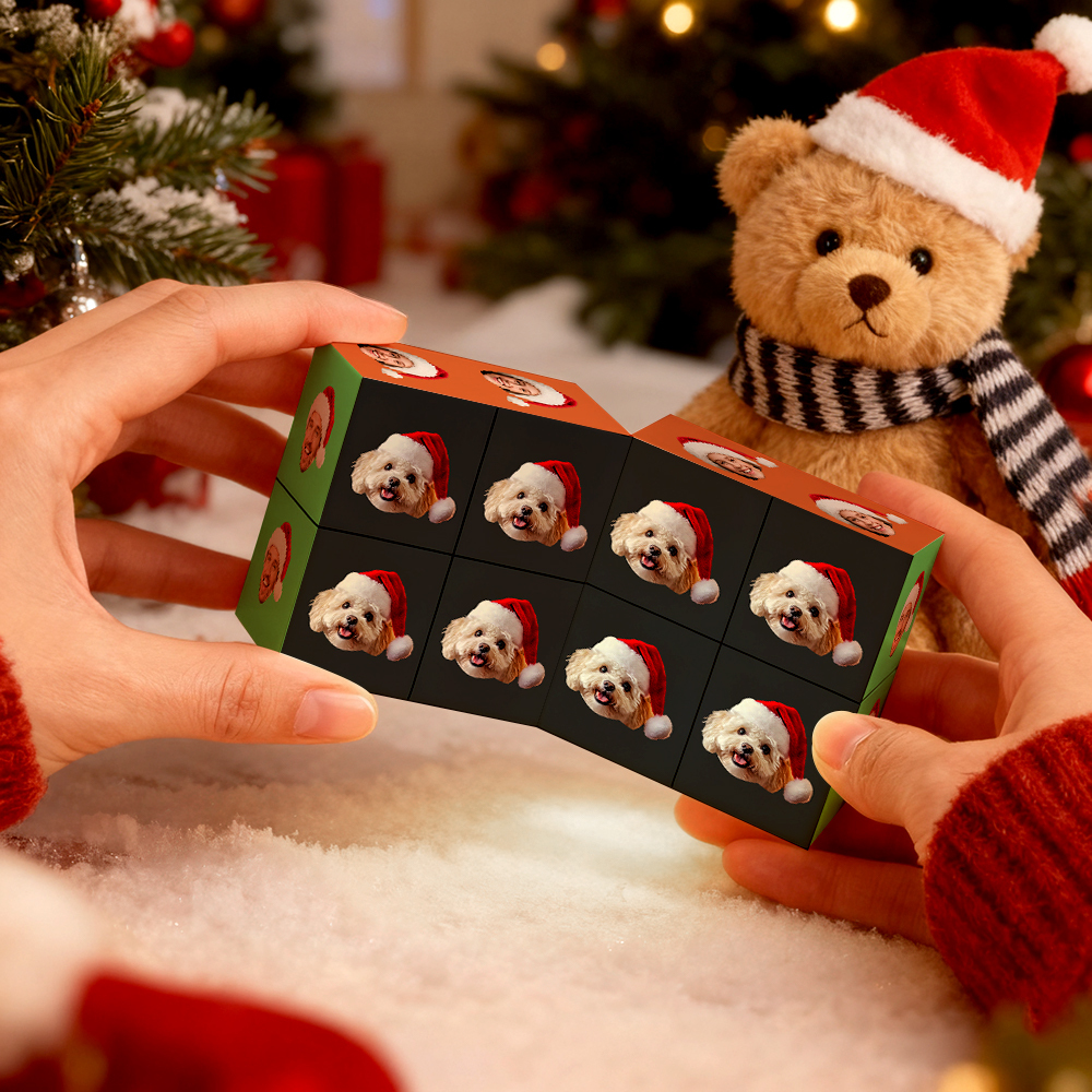 Custom Photo Rubic's Cube Personalized Infinity Cartoon Photo Cube Folding Couple Photo Cube Gifts For Christmas Gifts - MyFaceSocksAU